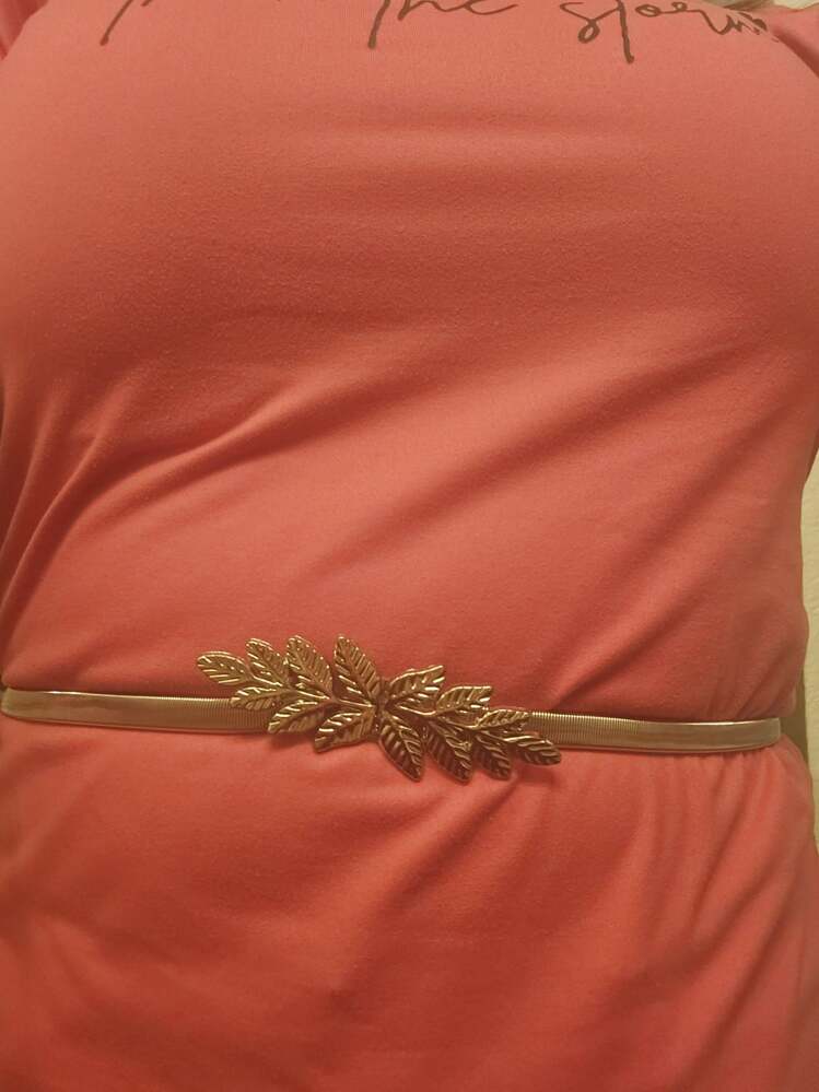 Plus Size Gold Silver Leaf Belt