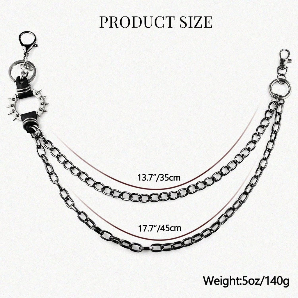 Spiked O Ring Pants Chain