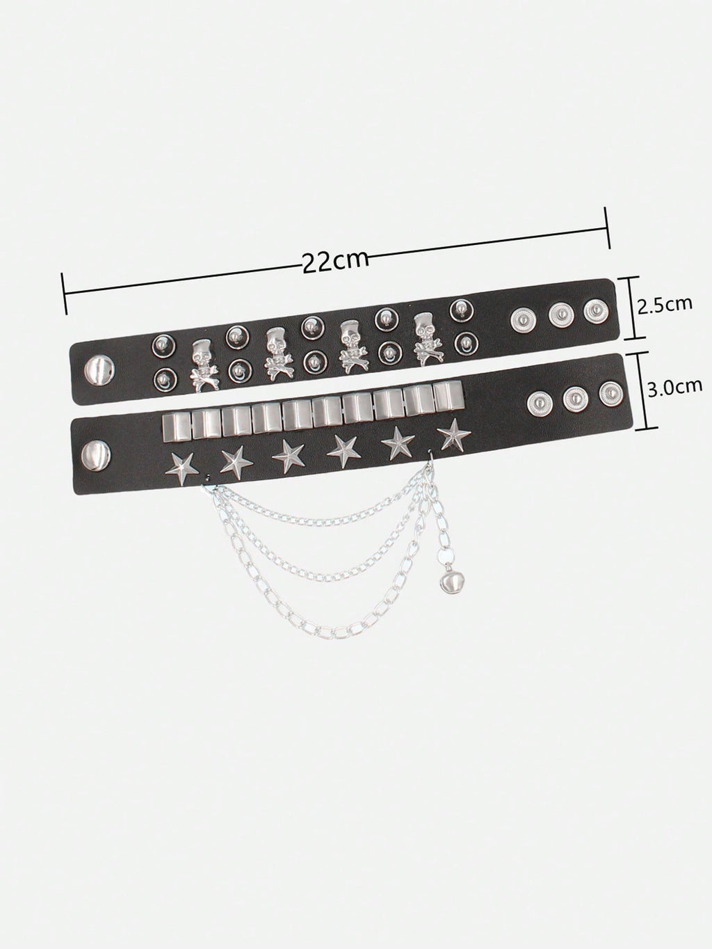 Punk Cuff Bracelet 2PC Set