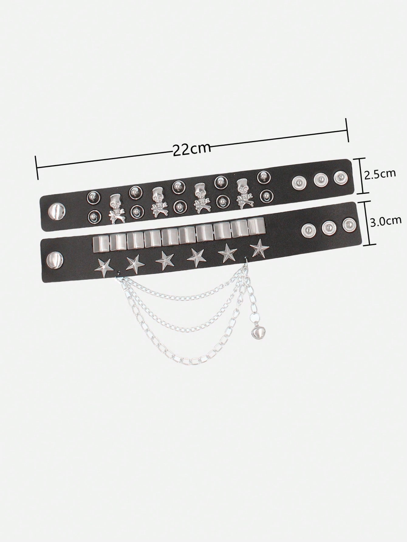 Punk Cuff Bracelet 2PC Set