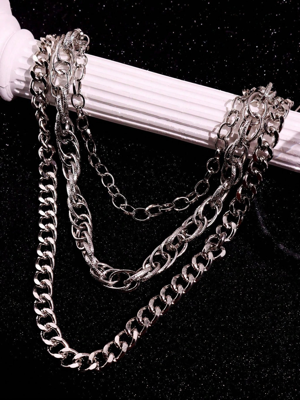 Layered 3 Row Pants Chain