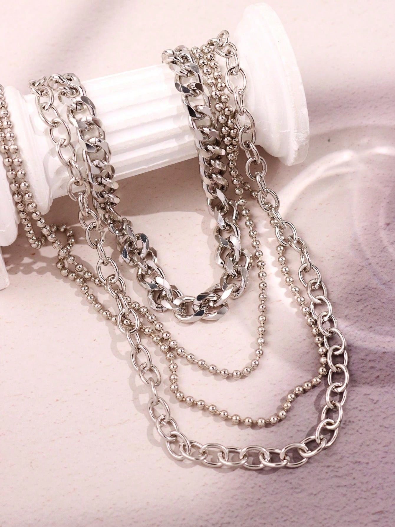 Layered 4 Row Pants Chain