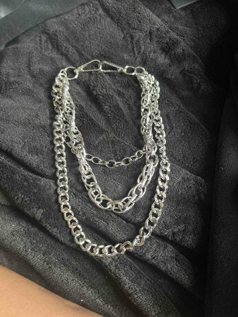 Layered 3 Row Pants Chain