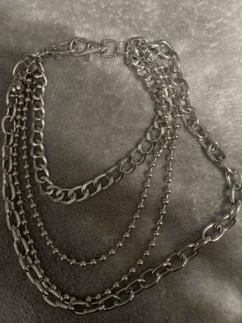 Layered 4 Row Pants Chain