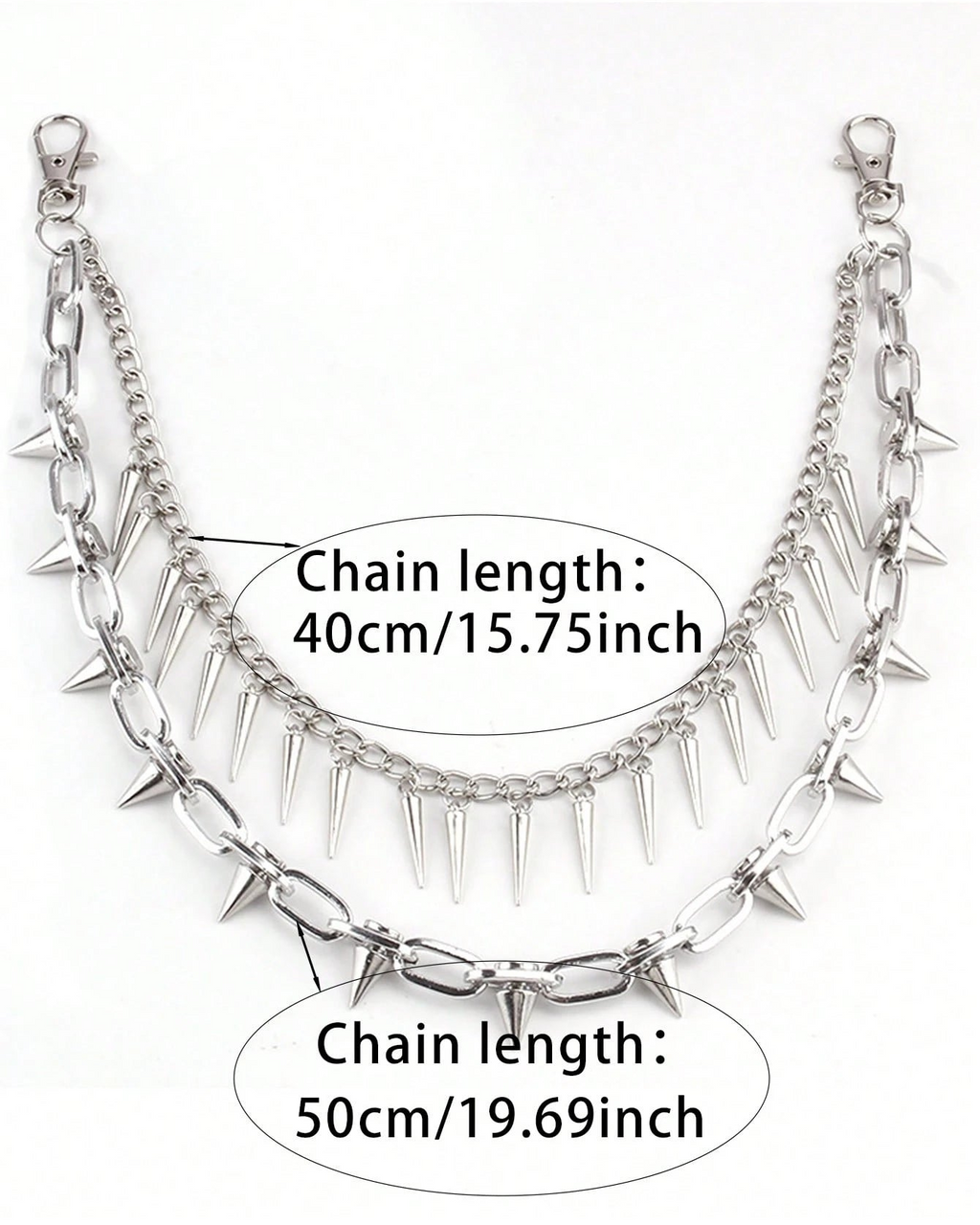 Spiked Goth Wallet Chain
