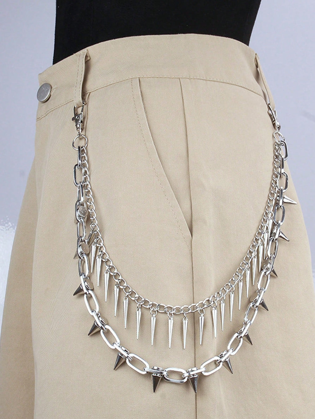 Spiked Goth Wallet Chain