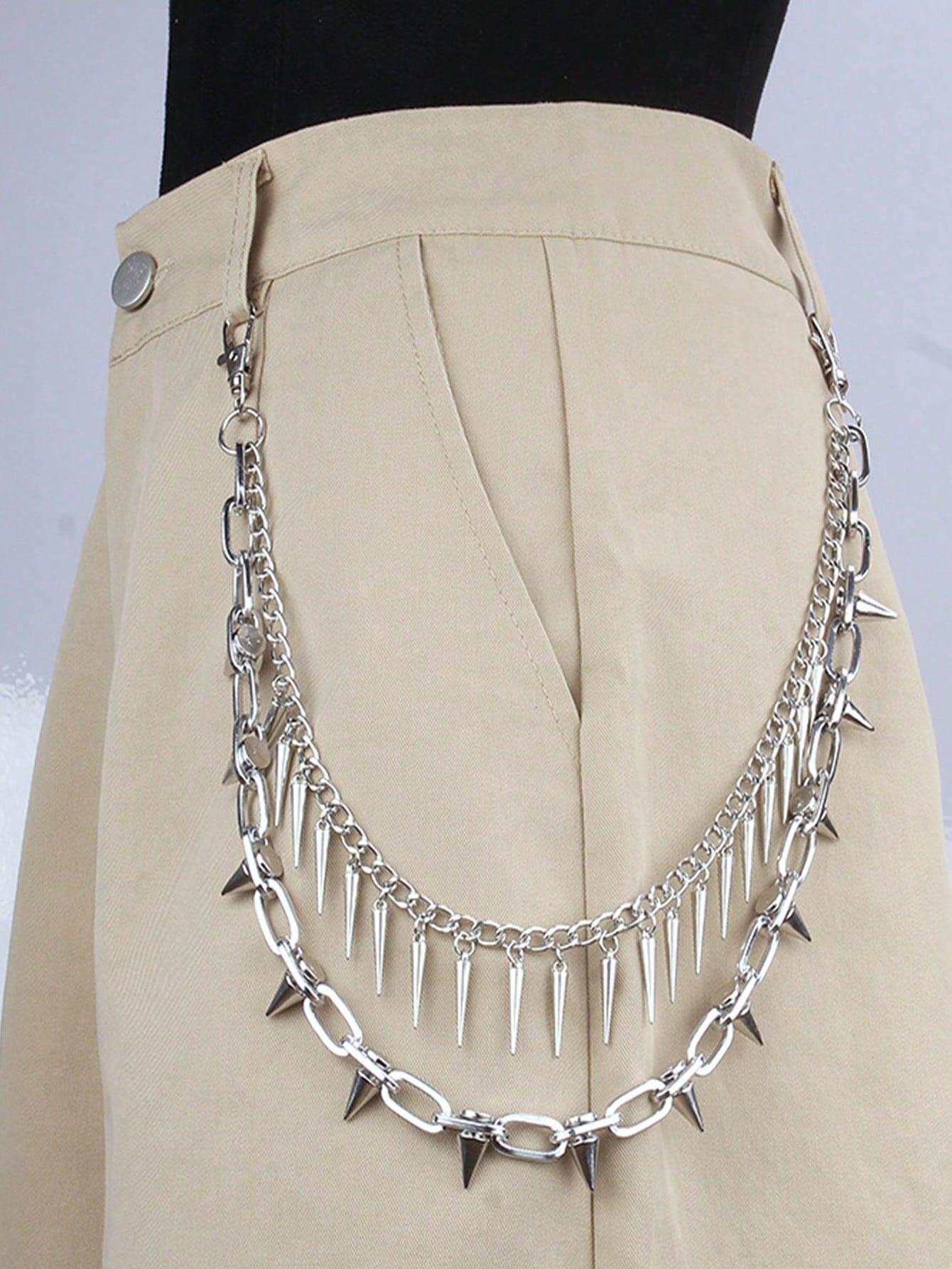 Spiked Goth Wallet Chain