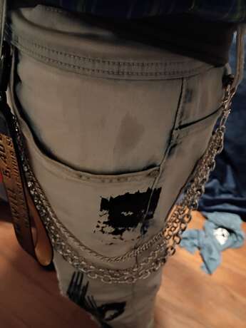 Layered 4 Row Pants Chain
