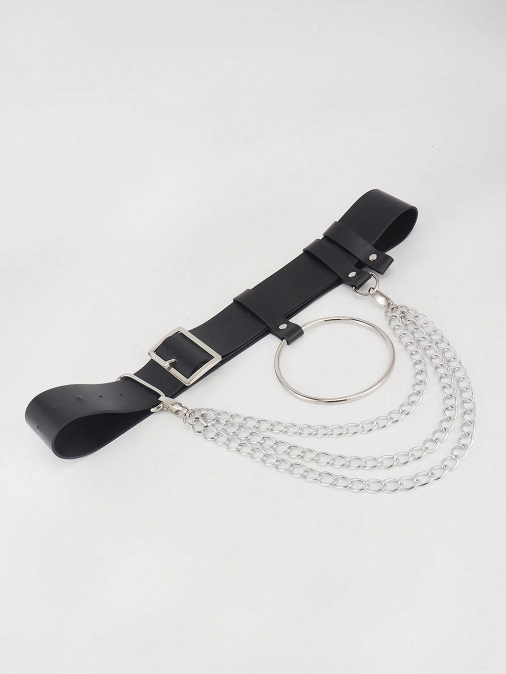 Black O-Ring Chain Belt