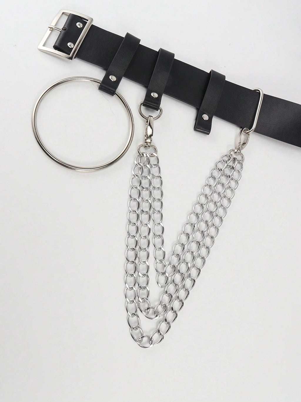 Black O-Ring Chain Belt