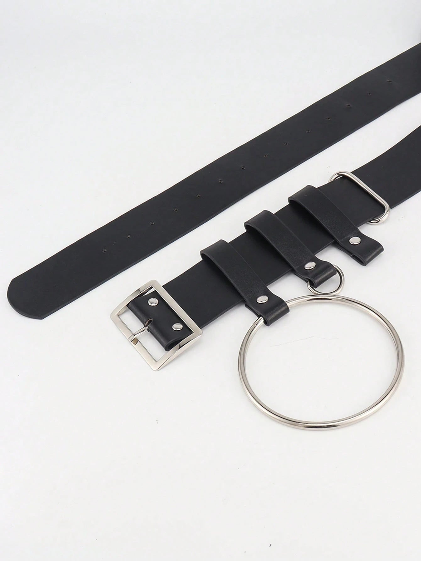 Black O-Ring Chain Belt
