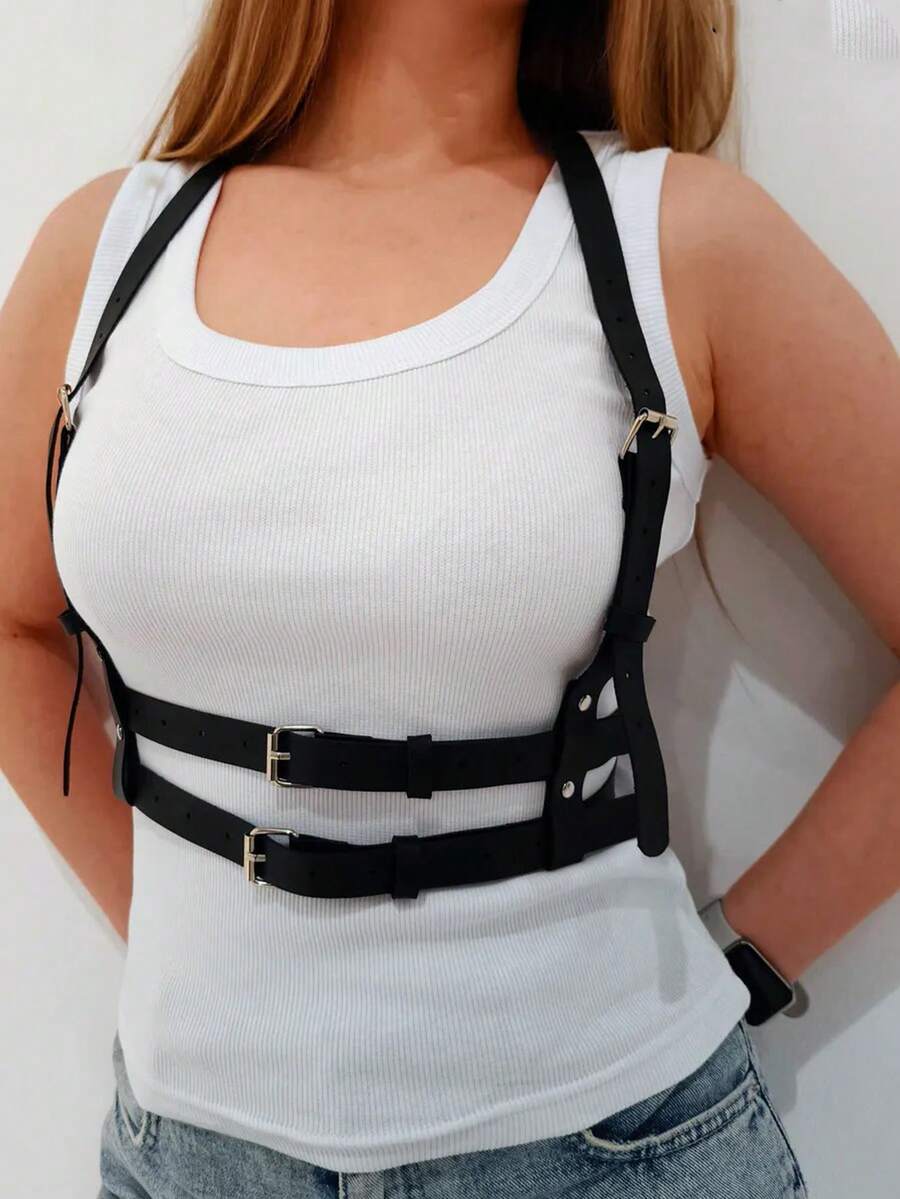 Vegan Leather Suspenders