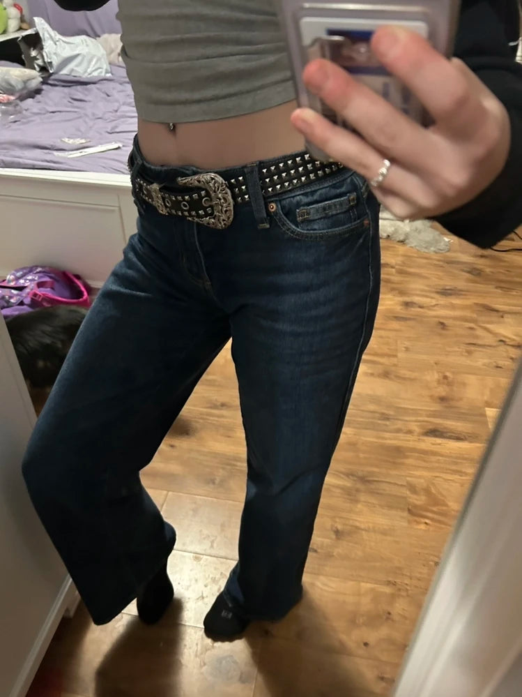 Rivet Studded Belt Western Belt
