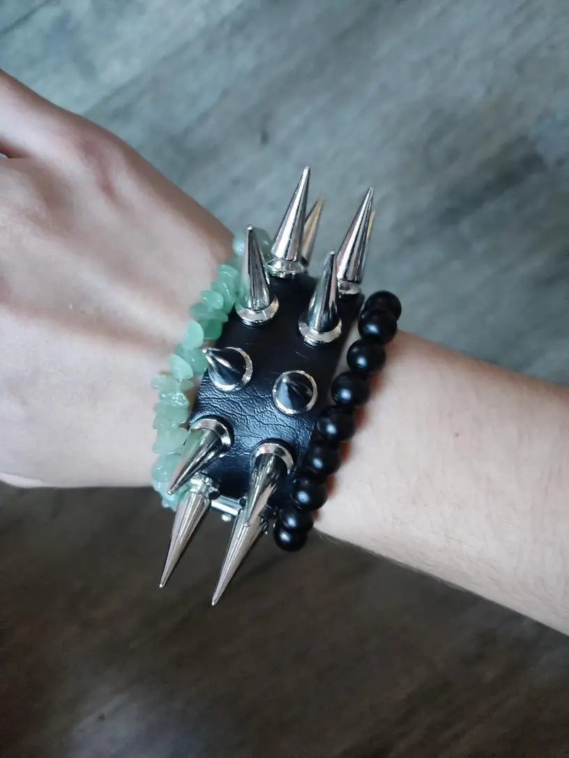 Double Row Spiked Bracelet