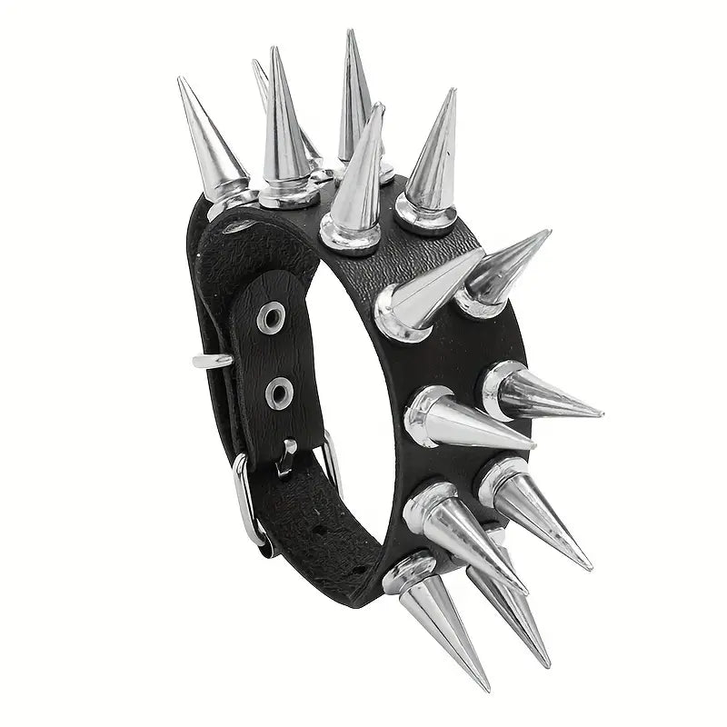 Double Row Spiked Bracelet