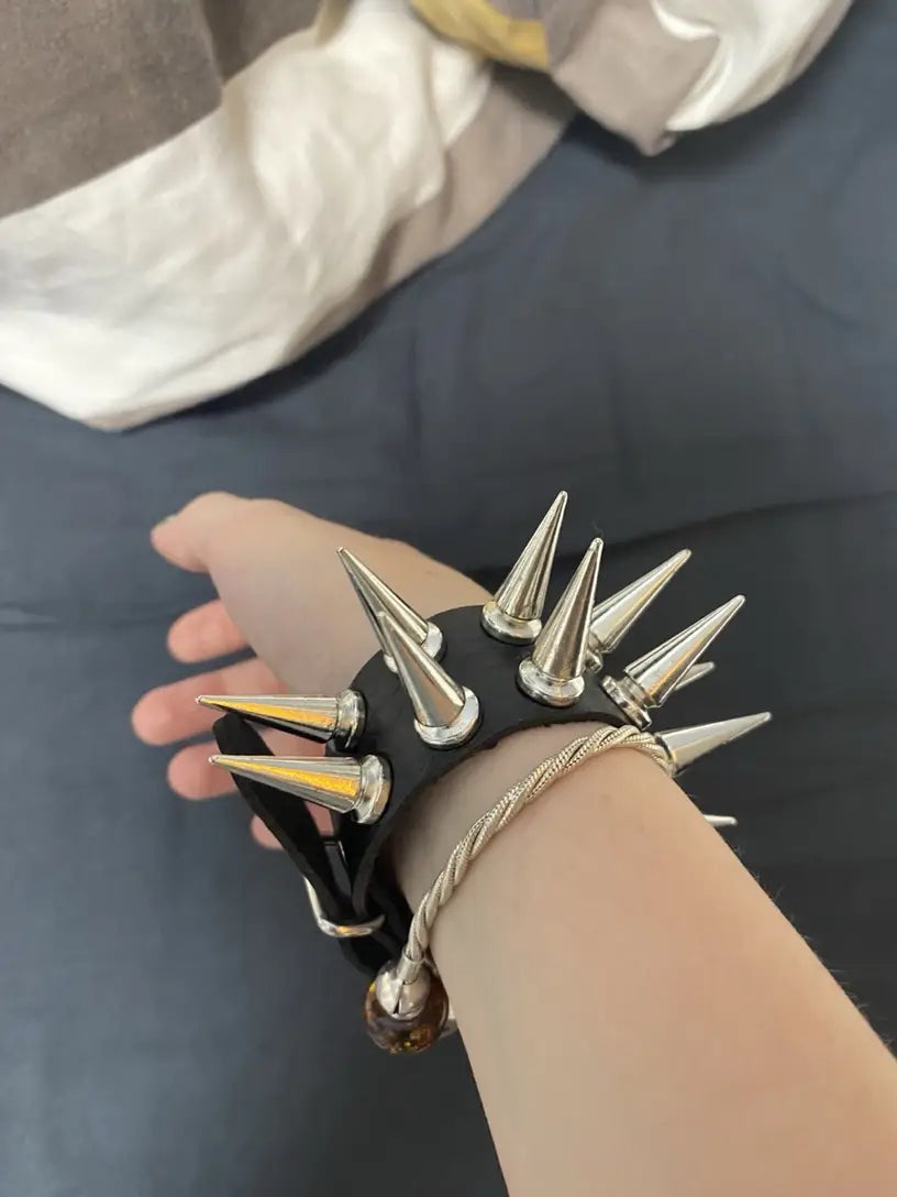 Double Row Spiked Bracelet
