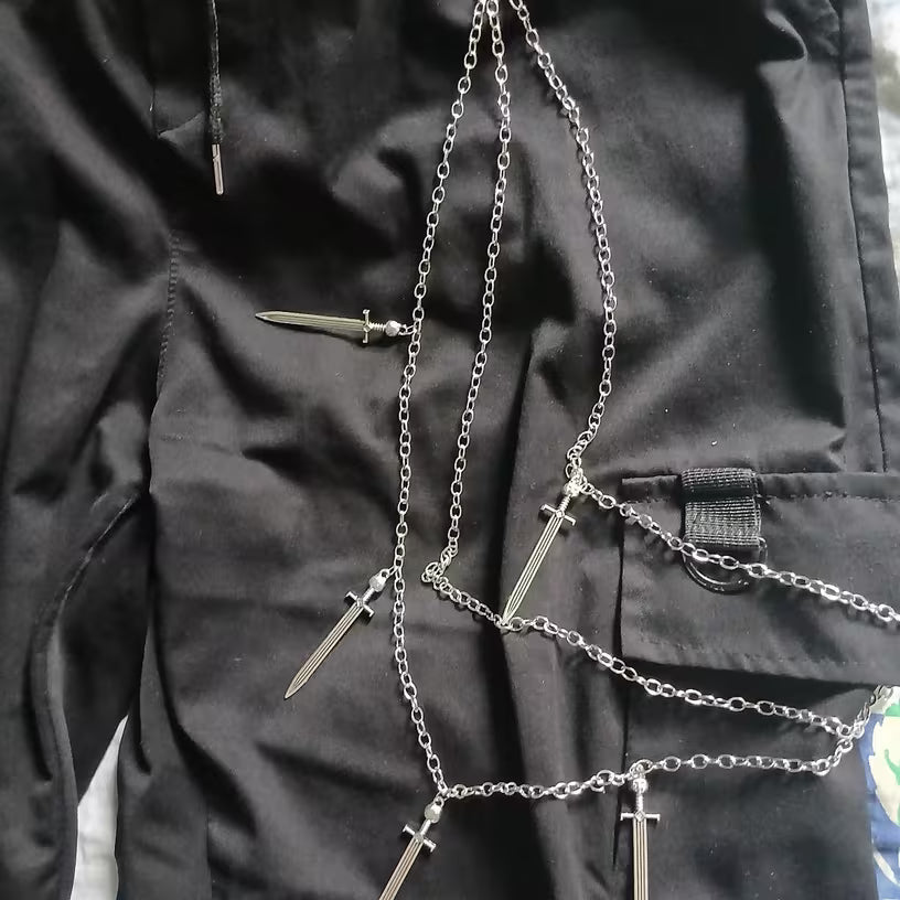 Sword Knife Pants Chain