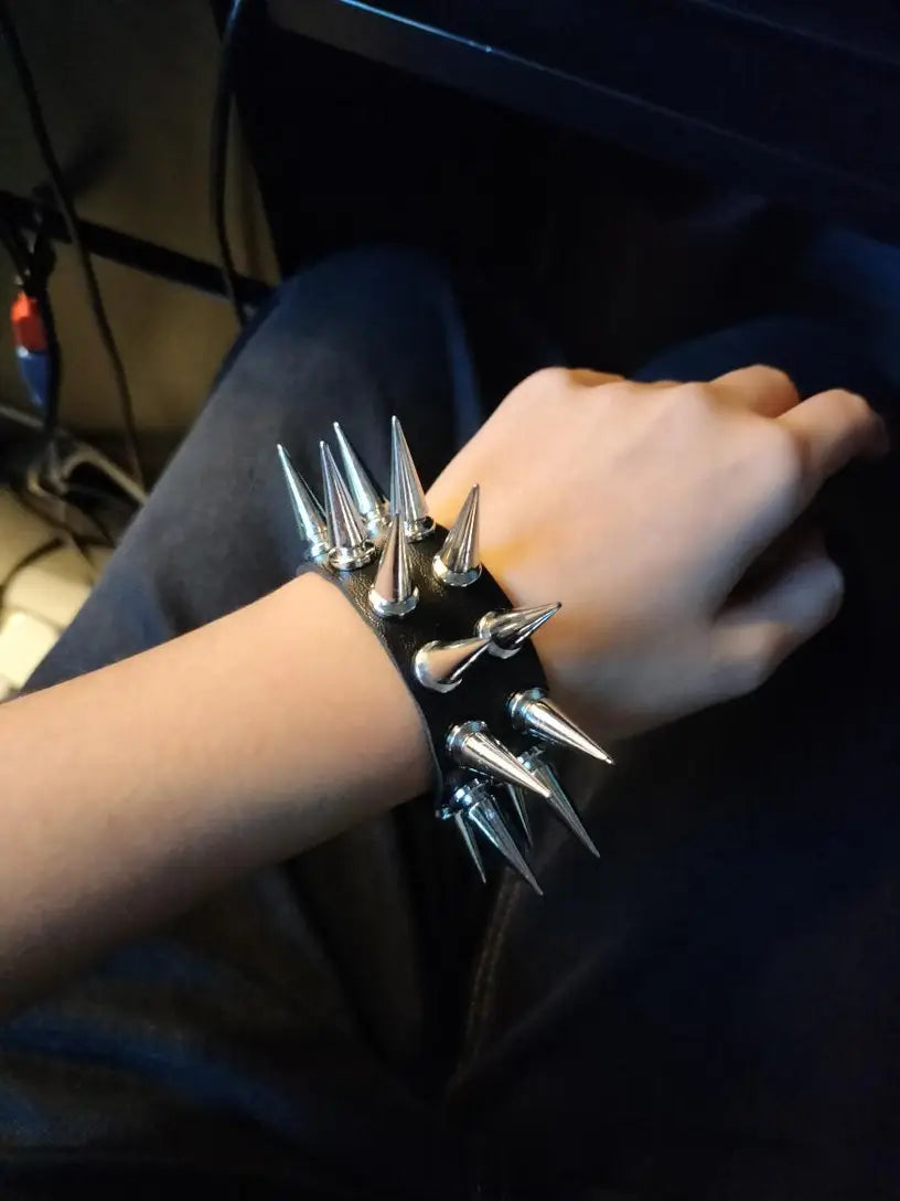 Double Row Spiked Bracelet