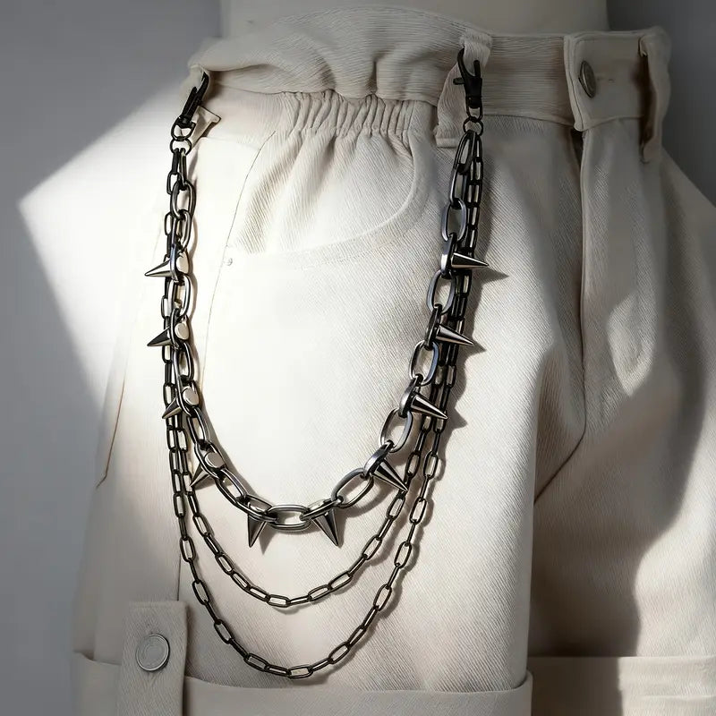 Spiked Punk Emo Pants Chain