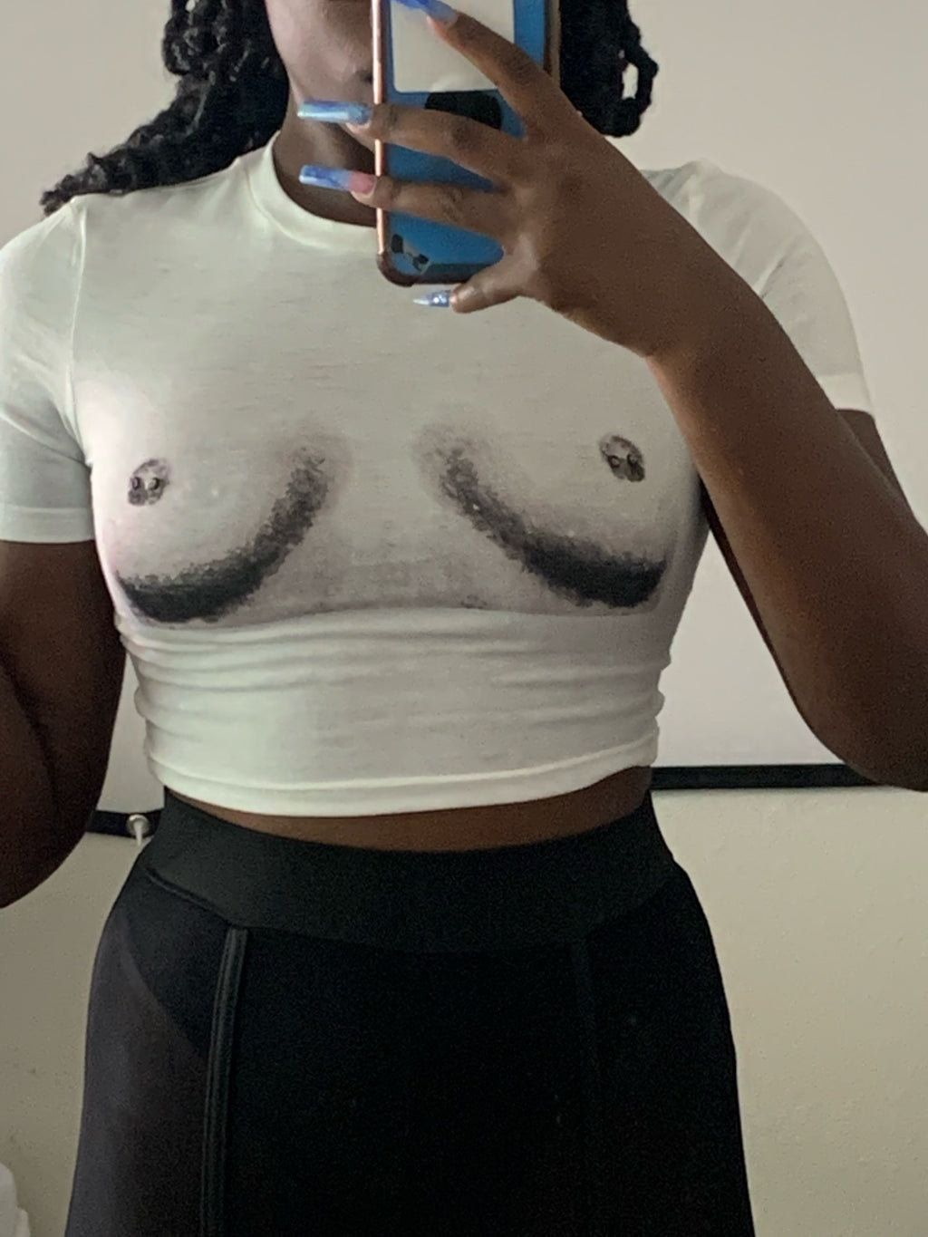 Pierced Chain Cropped Tee
