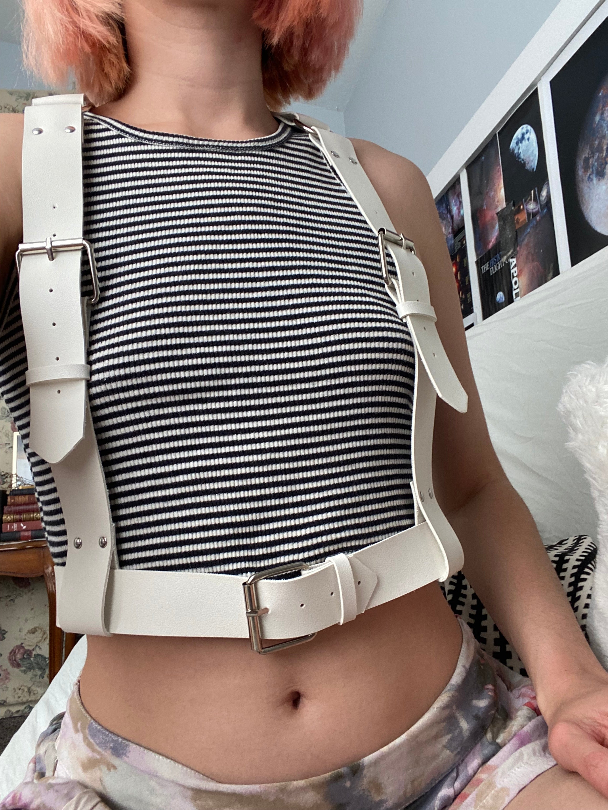 Vegan Leather Suspenders