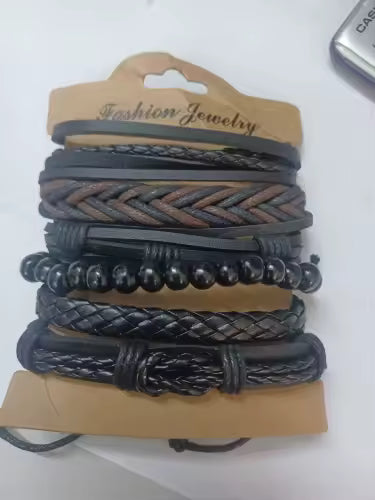 Black Brown Bracelet Set