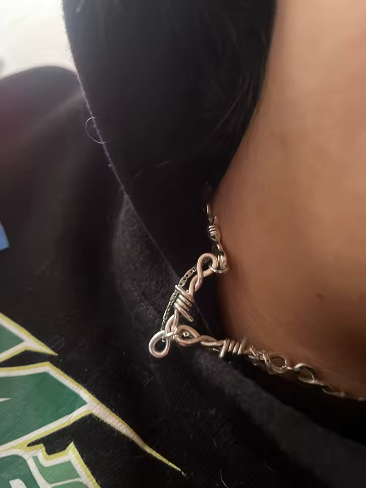 Barbed Wire Chain Necklace