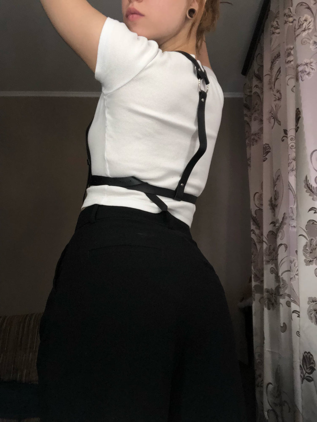 Vegan Leather Suspenders
