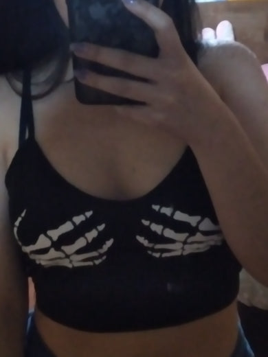 Skull Hands Crop Top