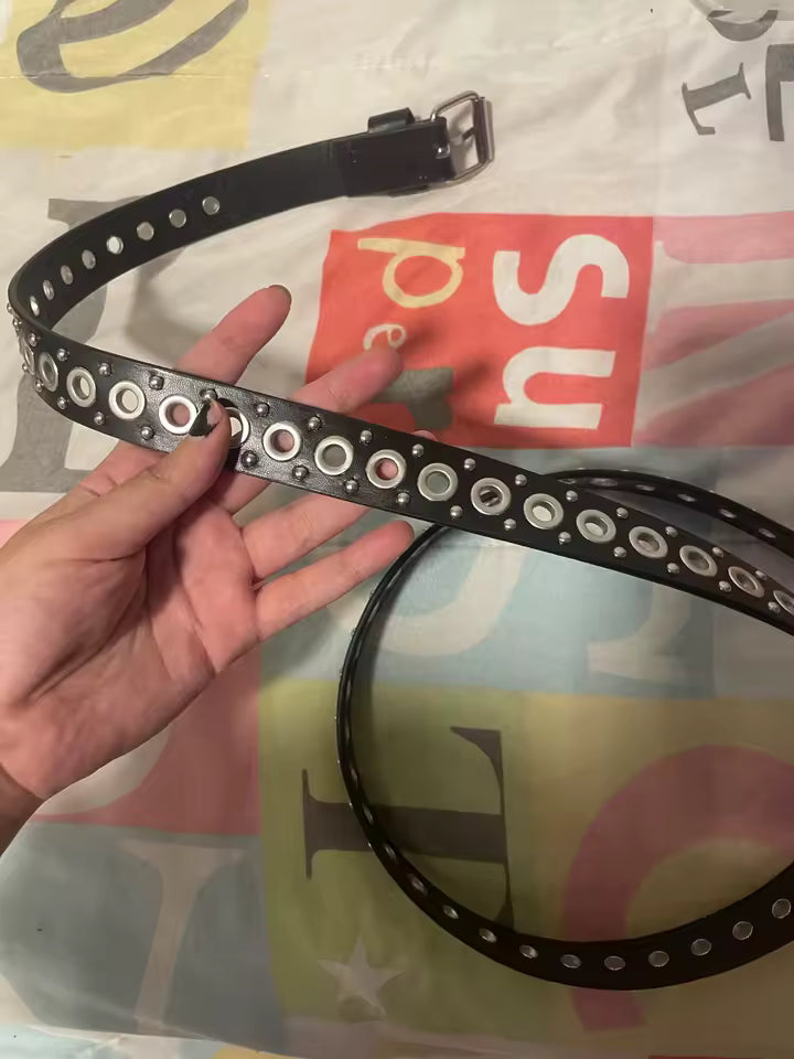 Grommet Black Belt Plus Size