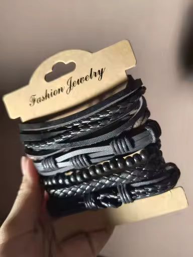 Black Brown Bracelet Set