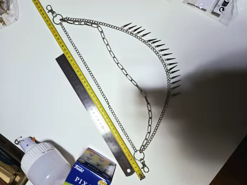 Spike Layered Goth Pants Chain