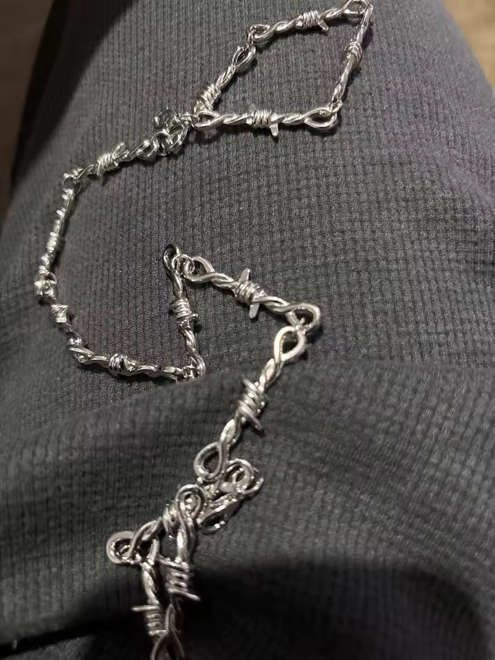 Barbed Wire Chain Necklace
