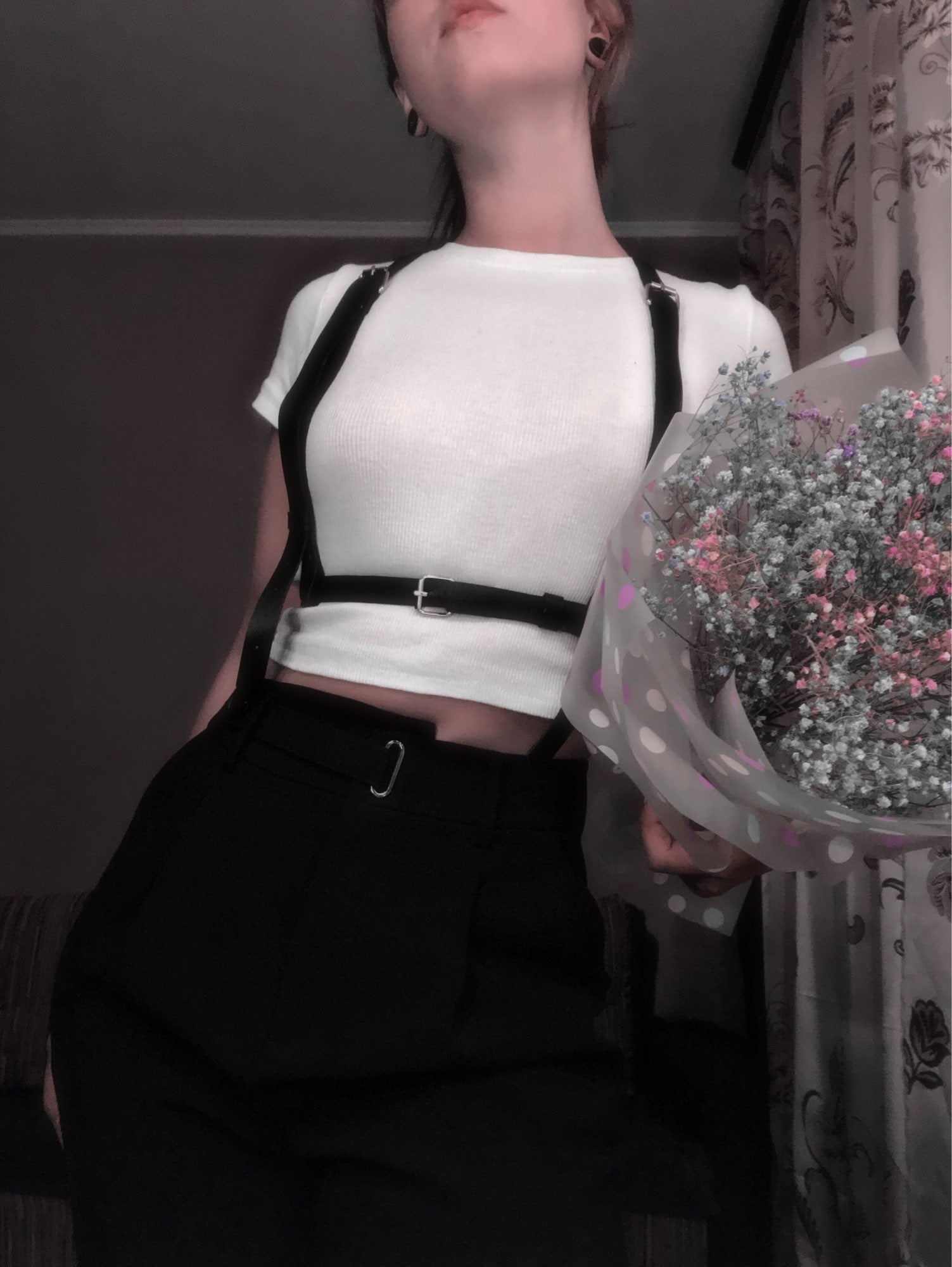 Vegan Leather Suspenders