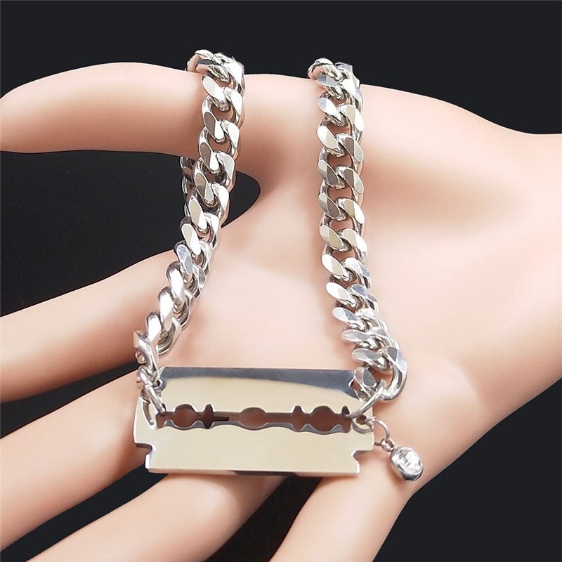 Razor Blade Chain Necklace