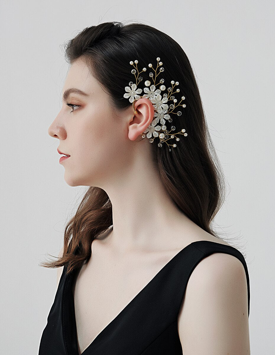Wedding Pearl Bridesmaid Ear Wrap