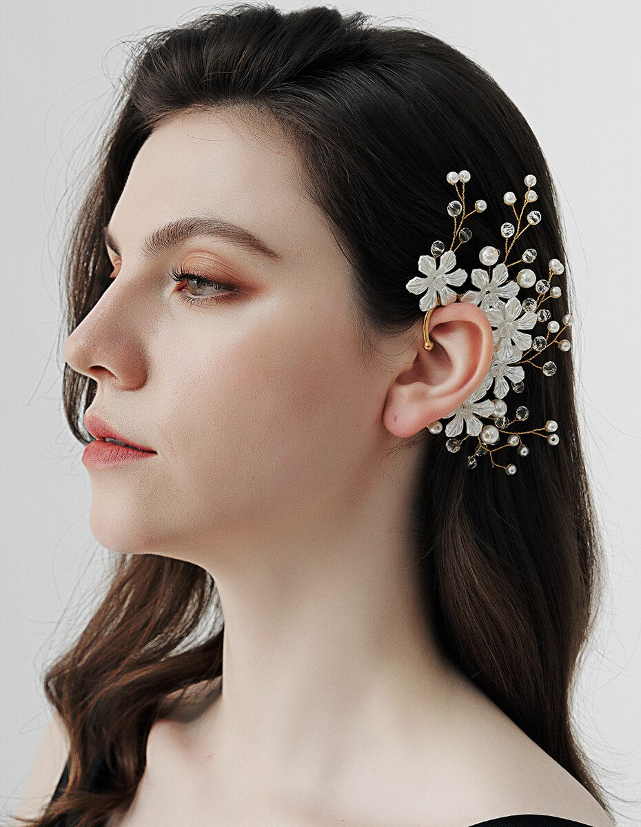 Wedding Pearl Bridesmaid Ear Wrap