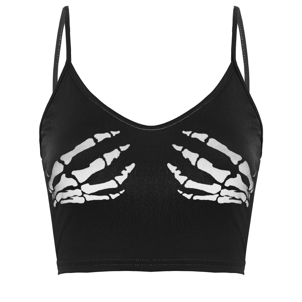 Skull Hands Crop Top