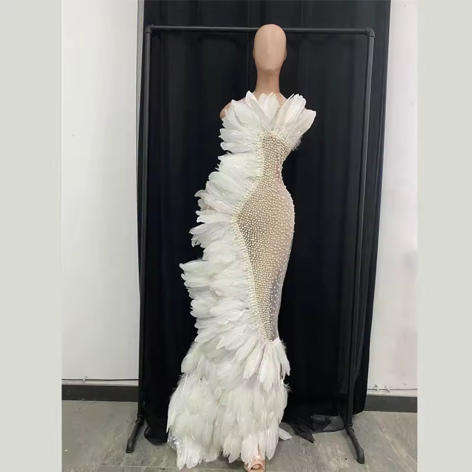 Black Feather Dress