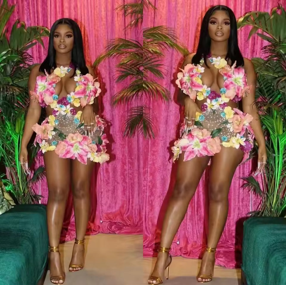 Flower Bikini Dress