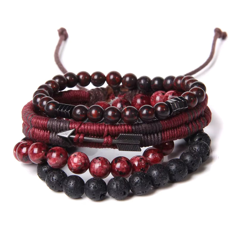 Red Jasper Boho Bracelet Set