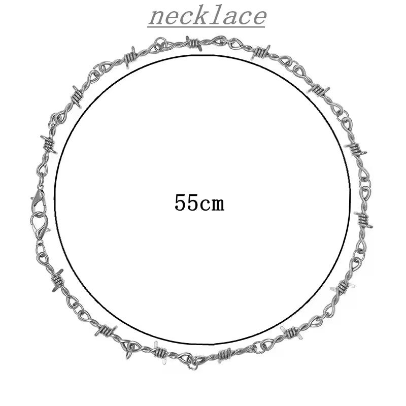 Barbed Wire Chain Necklace