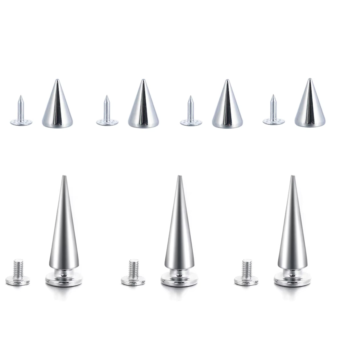 Cone Spiked 3 Row Bracelet