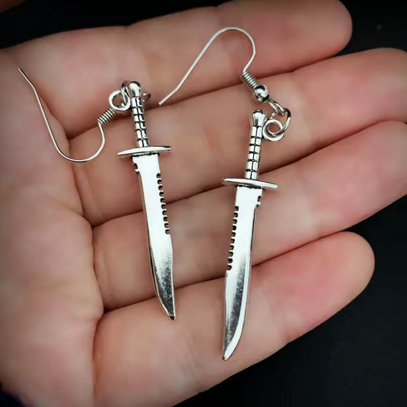 Samurai Dagger Sword Earrings