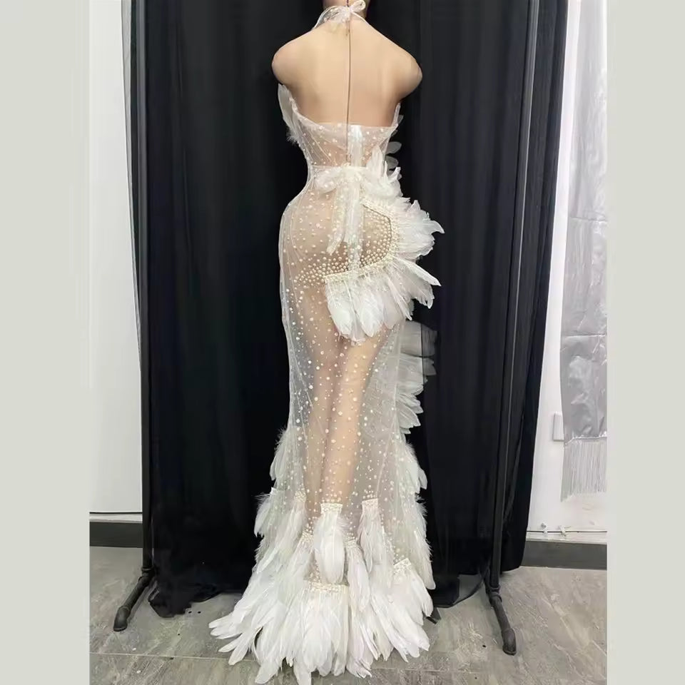 Black Feather Dress