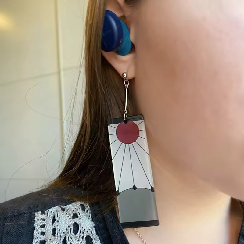 Demon Slayer Earrings Anime Cosplay