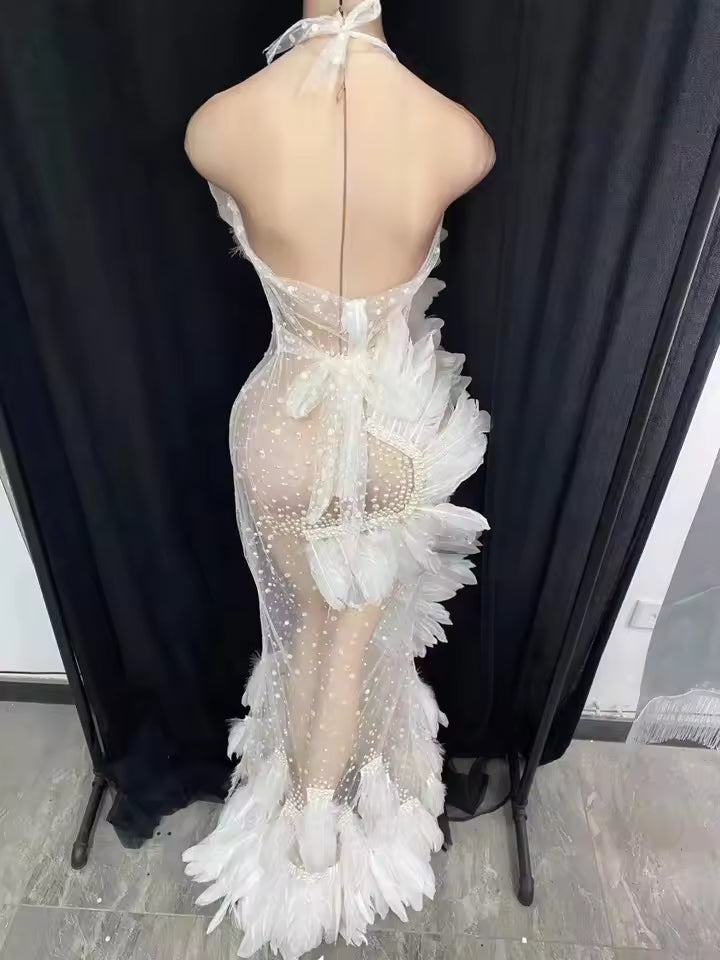 Black Feather Dress