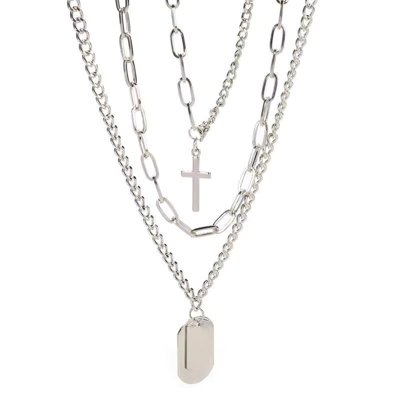 Cross 3Pcs Layer Necklace