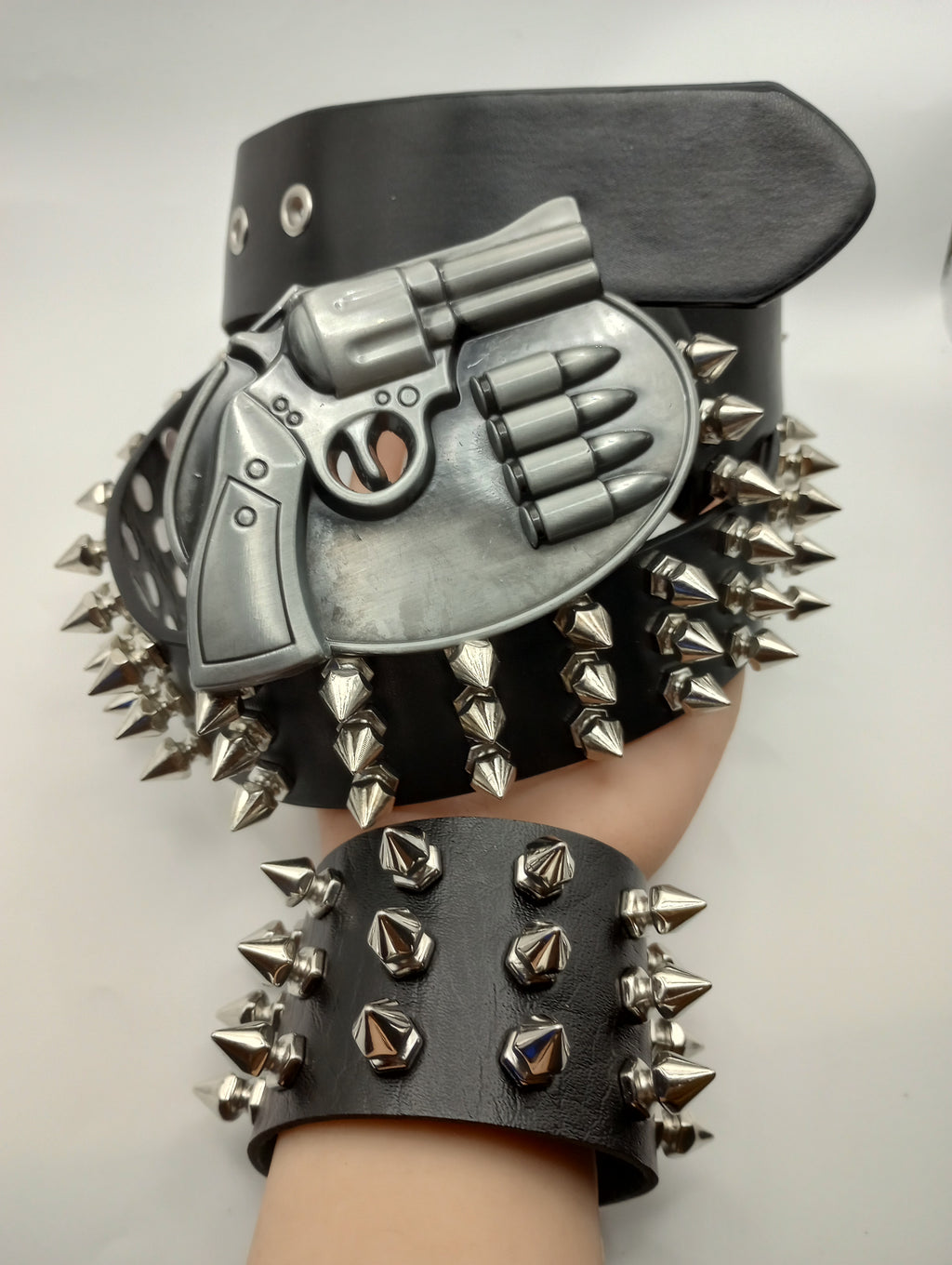 Gun Bullet Tree Spiked Belt