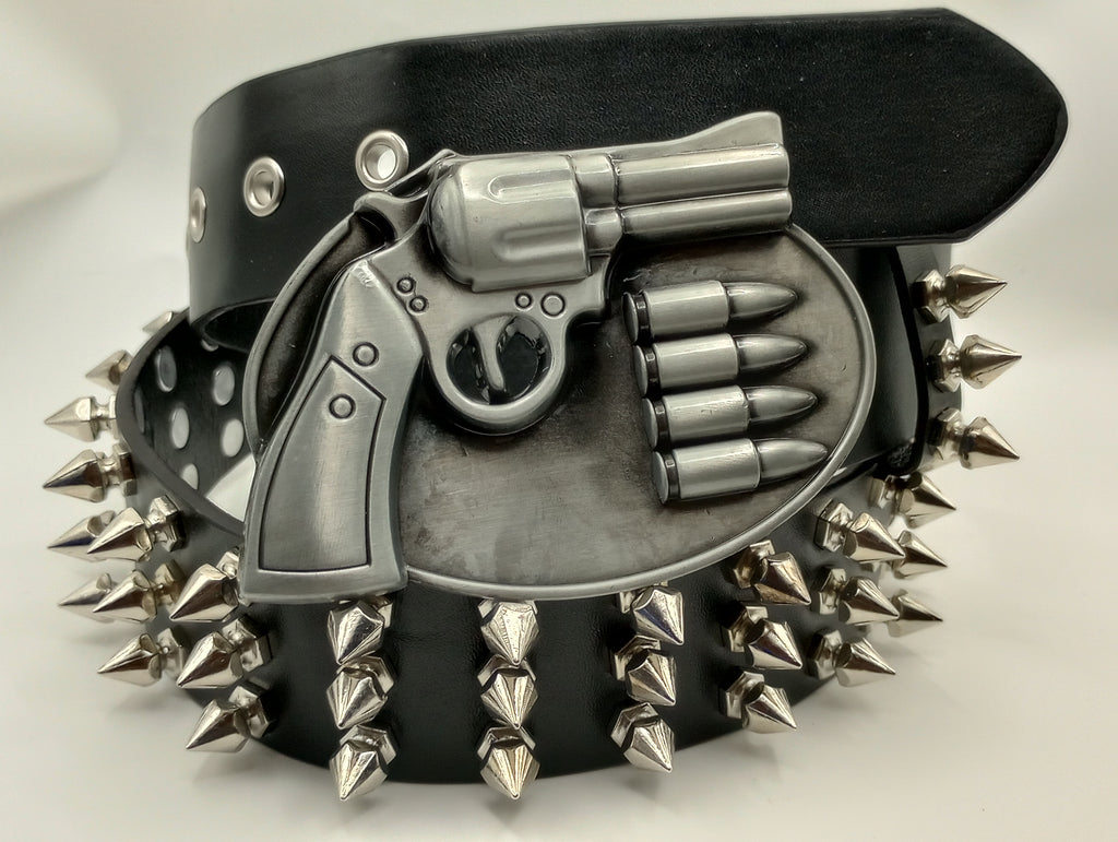 Gun Bullet Tree Spiked Belt